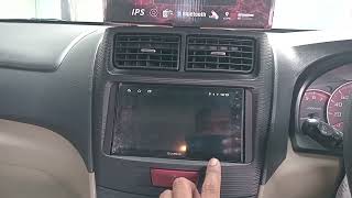 Head unit android merek CARMAN 7 inch terpasang di toyota avanza