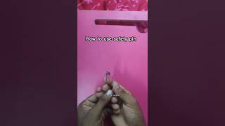 How to use safety pin #funny #shorts