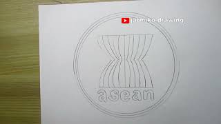 how to draw asean logo