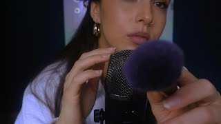 ASMR brushing your face and rambles, trying not to be nervous on camera I guess