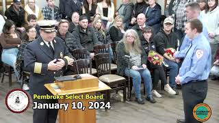 Pembroke Minutes: January 12, 2024: Select Board January 10, 2024