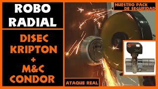 DISEC KRIPTON + M&C CONDOR [ROBO CON RADIAL]+[ROTURA BOMBIN] [ROMPER ESCUDO DISEC] [TEST REAL]