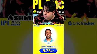 Ravi Ashwin In CSK 9.75 CR. || Kptaan Crico || #Shorts #iplauction2024 #Csk