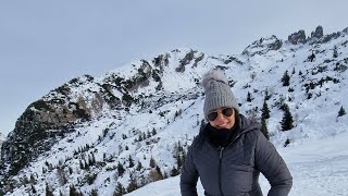 ESQUIANDO ⛷️TOUR PELO JARDIM NO INVERNO ❄️E MARMITAS | Vida na Itália 🇮🇹#rotinadodia