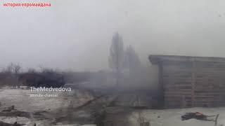 1 февраля 2015 Украина: Град АТО бьет по ДНР - Ukrainian GRAD firing