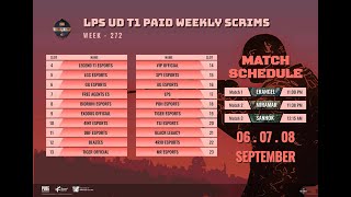 PUBGM LIVE - LPS WEELY SCRIMS 272 DAY 3