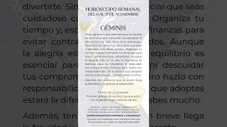 Géminis ♊ Horóscopo del 11 al 17 de noviembre #horoscoposemanal #geminis #horoscopo