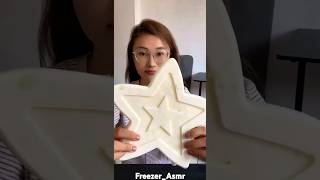 White crunchy soft ice eating asmr