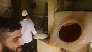 Iran :: baking taftun in a tandoor in Kashan