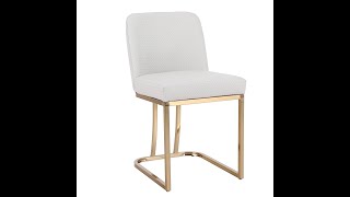 How to Assemble a Indoor Bar Stools with Golden Frame？