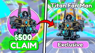 HOW To Get Titan Fan Man for Free in Toilet Tower Defense