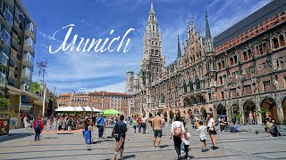 Munich,  Germany 🇩🇪 Walking tour 4K 60fps | Top Sights on Foot"