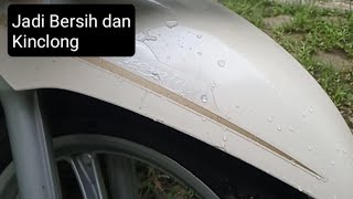 CARA MEMBERSIHKAN LEM BEKAS STIKER DI MOTOR