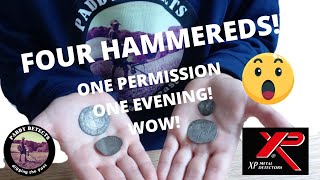 4 Silver Hammereds| New Permission| Metal Detecting UK| Real Metal Detecting| XP Deus