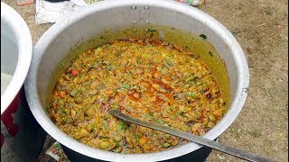 Veg COOKING VANKAYA TOMATO CURRY Prepared 500 People | Spicy Brinjal Curry | BigFood Preparation