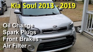 2013-19 Kia Soul Tune-up | Oil Change | Spark Plugs | Front Brakes | Air Filter