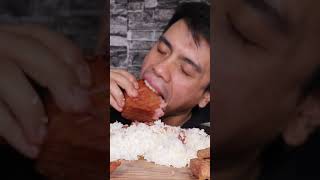 ASMR MUKBANG SPAM WITH RICE #youtubeshort  #HUNGRYMICHAELSHORT