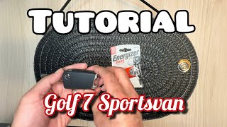 Tutorial Sostituzione Pila nella chiave Golf 7 Sportsvan |Sostituzione Batteria telecomando Golf 7