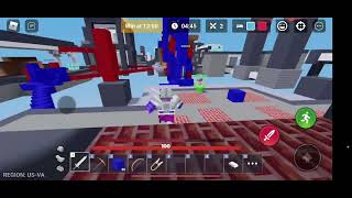 Playing Infection mode in bed wars (roblox)