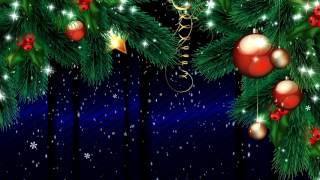 New year background footage with branches and Christmas toys