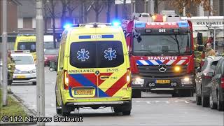 traumahelikopter ingezet voor reanimatie aan de abelenstraat in Oss + spoed retour ambulance 21-115