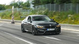 Cars Leaving Nürburgring Tankstelle  - BMW M Drifts, LOUD Mustang GT, 2024 C63S AMG, AMG GTR, GT4..