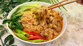 Easy Spicy Ramen Noodles recipe | Healthy protein vegetables recipe | Vegetarian Ramen At Home😋