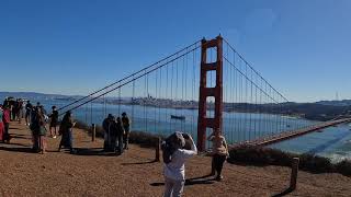 A walk across San Francisco's Golden Gate Bridge to Battery Spencer viewpoint