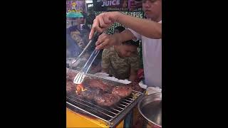 Filipina Beauty Selling Grilled Burger | 4K