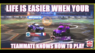 Rocket League - Casual 2 vs 2 - Rocket League is so much easier when your teammate knows how to play