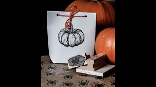 Hand stamped, hand made Treat Bags for Halloween