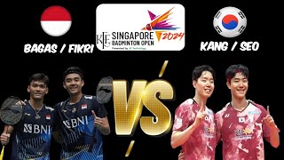 Bagas/ Fikri (INA) vs Kang Min Hyuk/ Seo Seung Jae (KOR) | KFF Badminton Singapore Open 2024