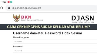 CARA CEK NIP CPNS