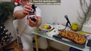 Vánoční vaření a pečení: kapr na másle, bramborový salát a vánočka | Český recept - návod | CZ 1080p