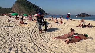 🇧🇷 Sunny Day in Rio de Janeiro, LEME BEACH, Brazil 【 4K UHD 】