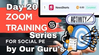 DAY 20  Zoom Training Series #socialpe |By Our Guru's ||News Shorts Activity ||हर रोज सिखिये कुछ नया