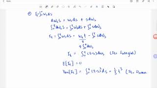 Stochastic Integral Ws * ds -- Ito Integral -- Ito Isometry -- Brownian Motion