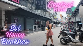 [4K] Central Pattaya Thailand Soi Buakhao Soi Honey Pattayasaisong 9 am Morning Candid Walk