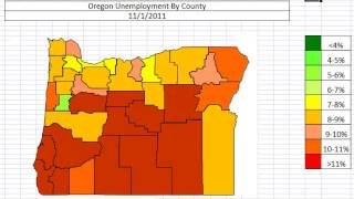 Map: Oregon Unemployment By County October 2013