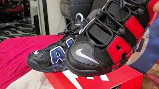 @uesneakers90 unboxing Nike Air Uptempo 96 "Black University Red"