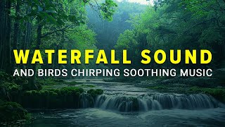 Relaxing Waterfall Nature Sounds-Natural Sound of Birds Chirping-Heals The Mind Body and Soul