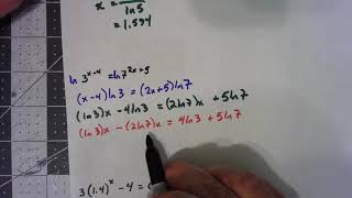 Precalculus Algebra 6.5.1 Using Logarithms to Solve Equations