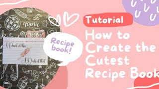 Let's create the cutest recipe book, using some cardstock up and some elements from Design Space!