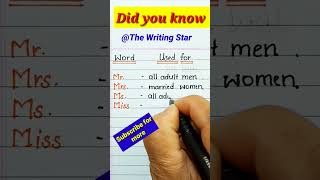 did you know these words?#ytshorts #shortsviral #shortsvideo #thewritingstar