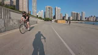 2024, July 30, Cycling on Chicago Lakefront Trail