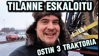 TILANNE ESKALOITU. OSTIN 3 TRAKTORIA KUOLINPESÄLTÄ