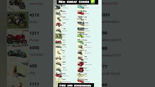 Indian Bikes Driving 3D All Vehicle Cheats Codes #shorts #short #indianbikedriving3d #cheatcodes