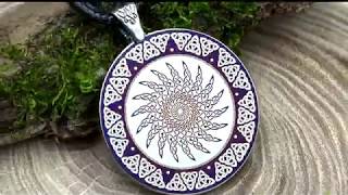 Titanium Celtic Shield Pendant * Knot Sun Talisman