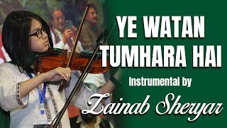 Ye Watan Tumhara Hai | Zainab Sheryar | Instrumental | Violin | Azadi festival 2022 | Arts Council