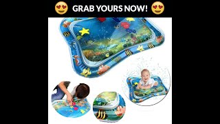 😍 Tummy Time Baby Inflatable Water World Mat 👶